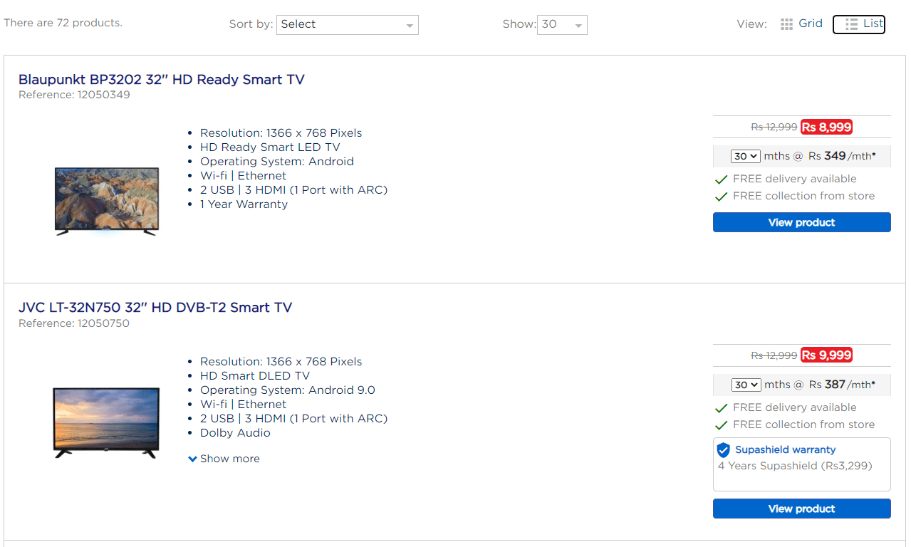 Courts Mammouth - Product Page